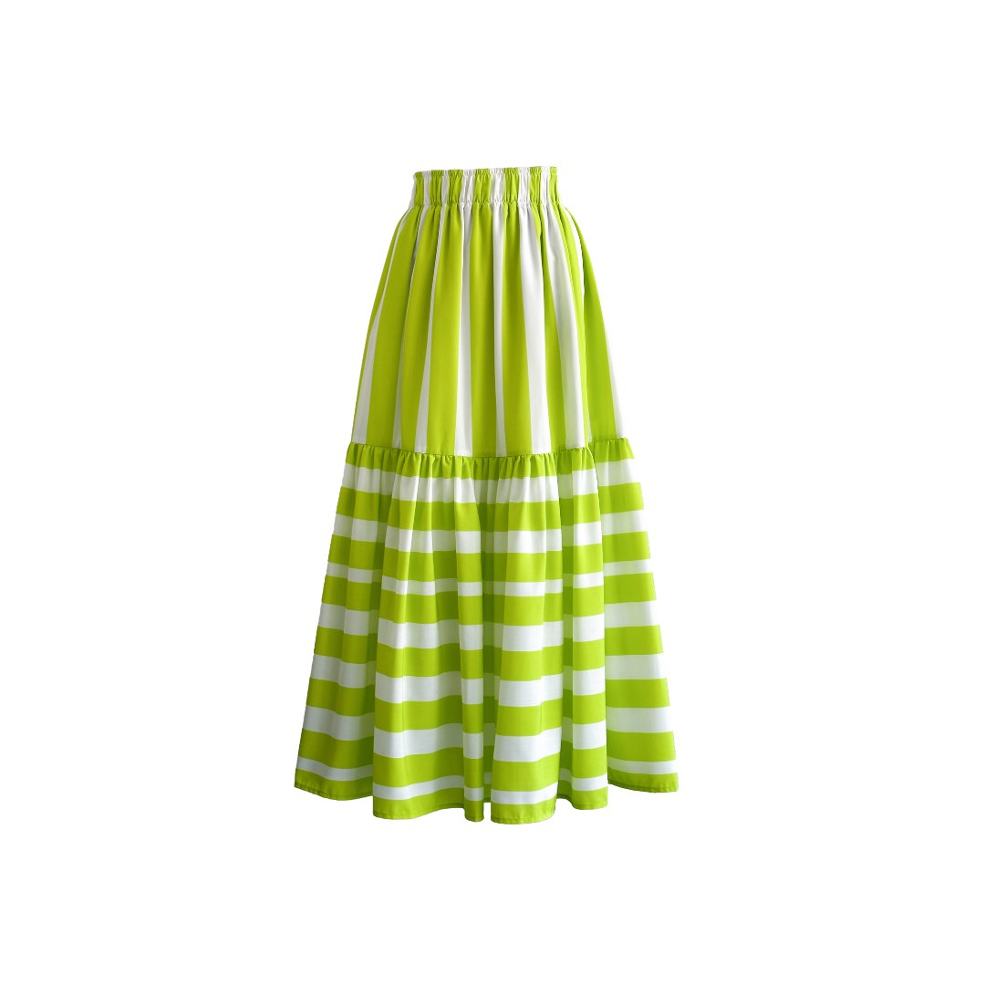 NOIZ N1SK1 Striped Tiered Skirt