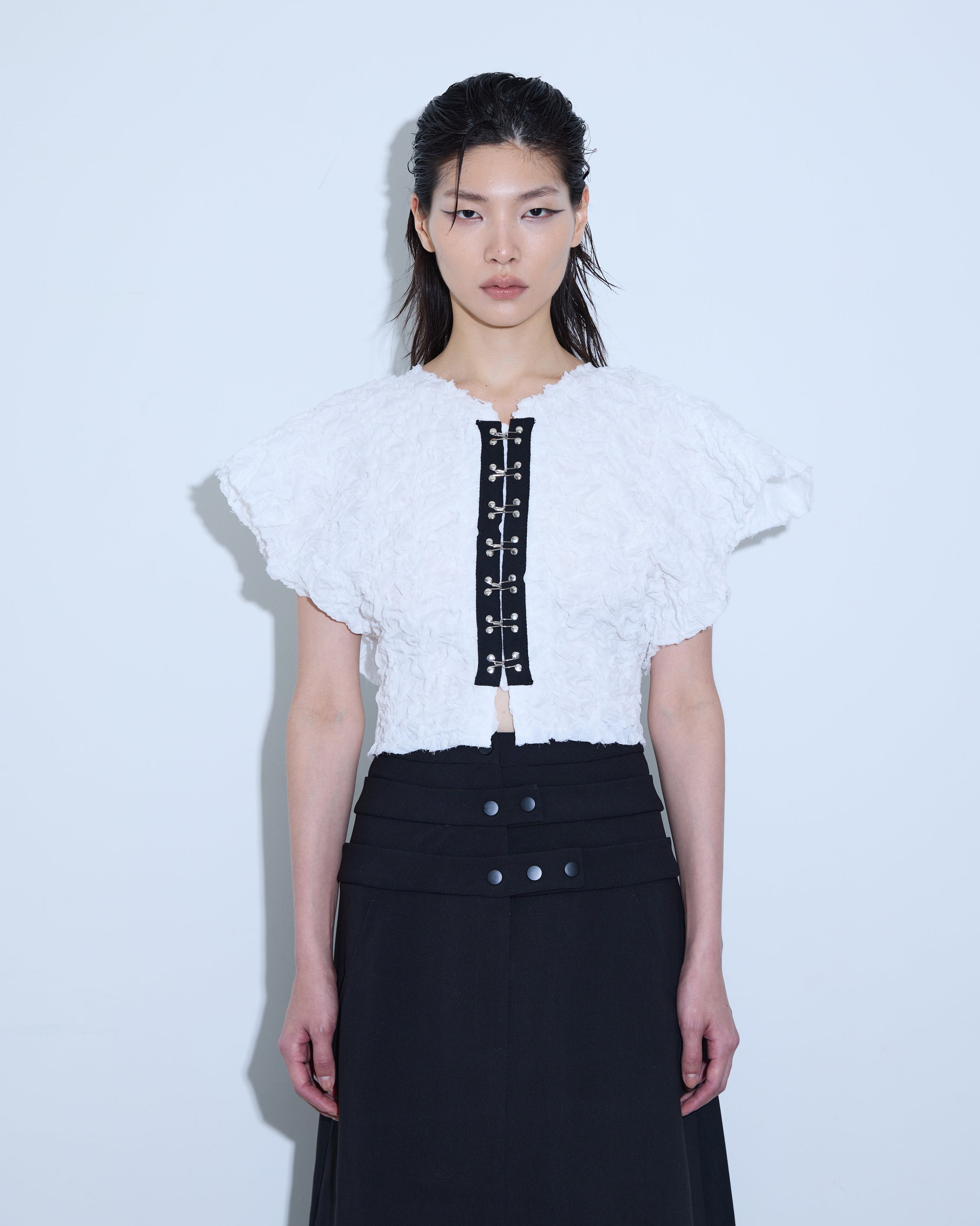 A-JANE Luna Fabric Manipulated Crop Top