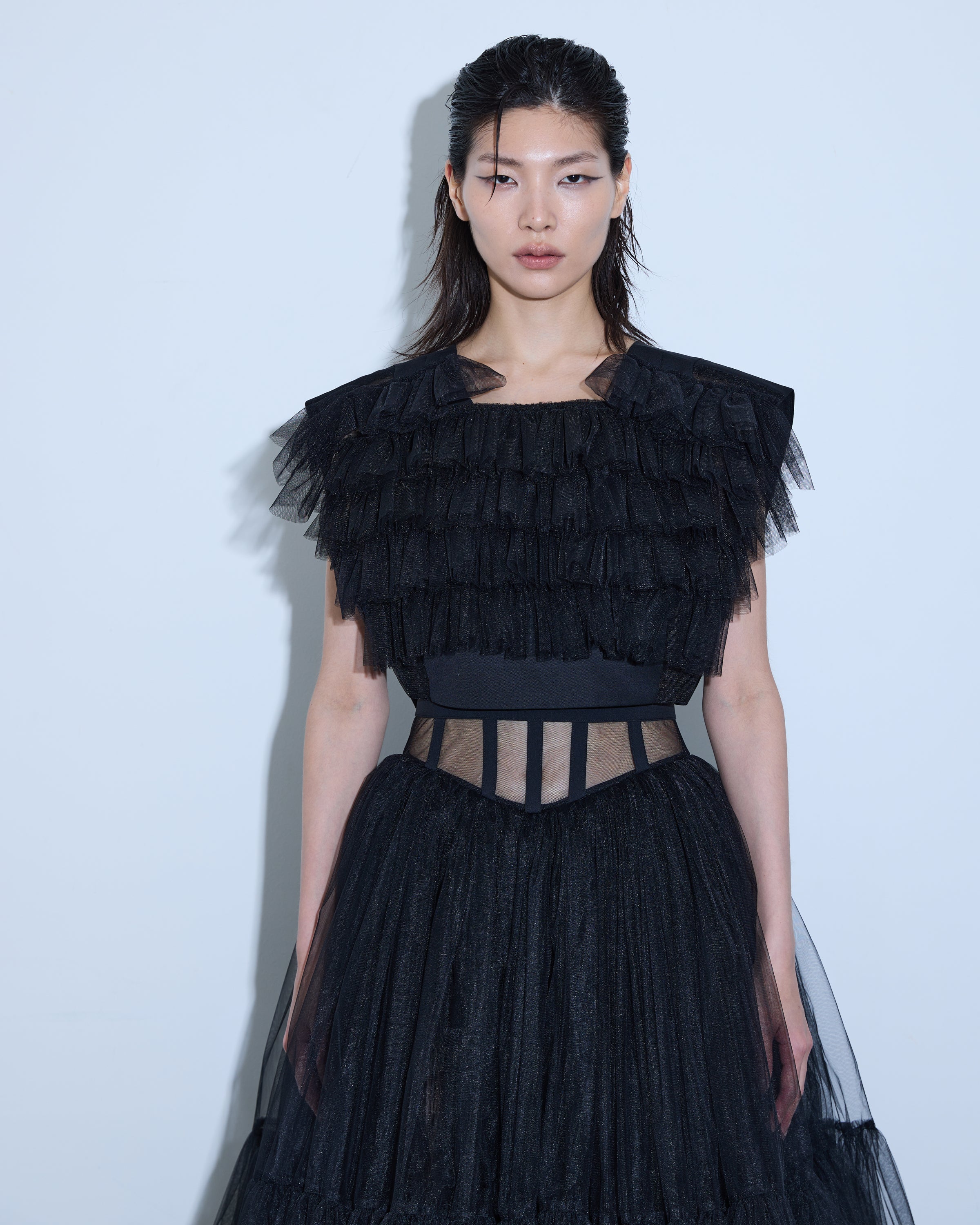 A-JANE QuQu Layered Tulle Crop Top