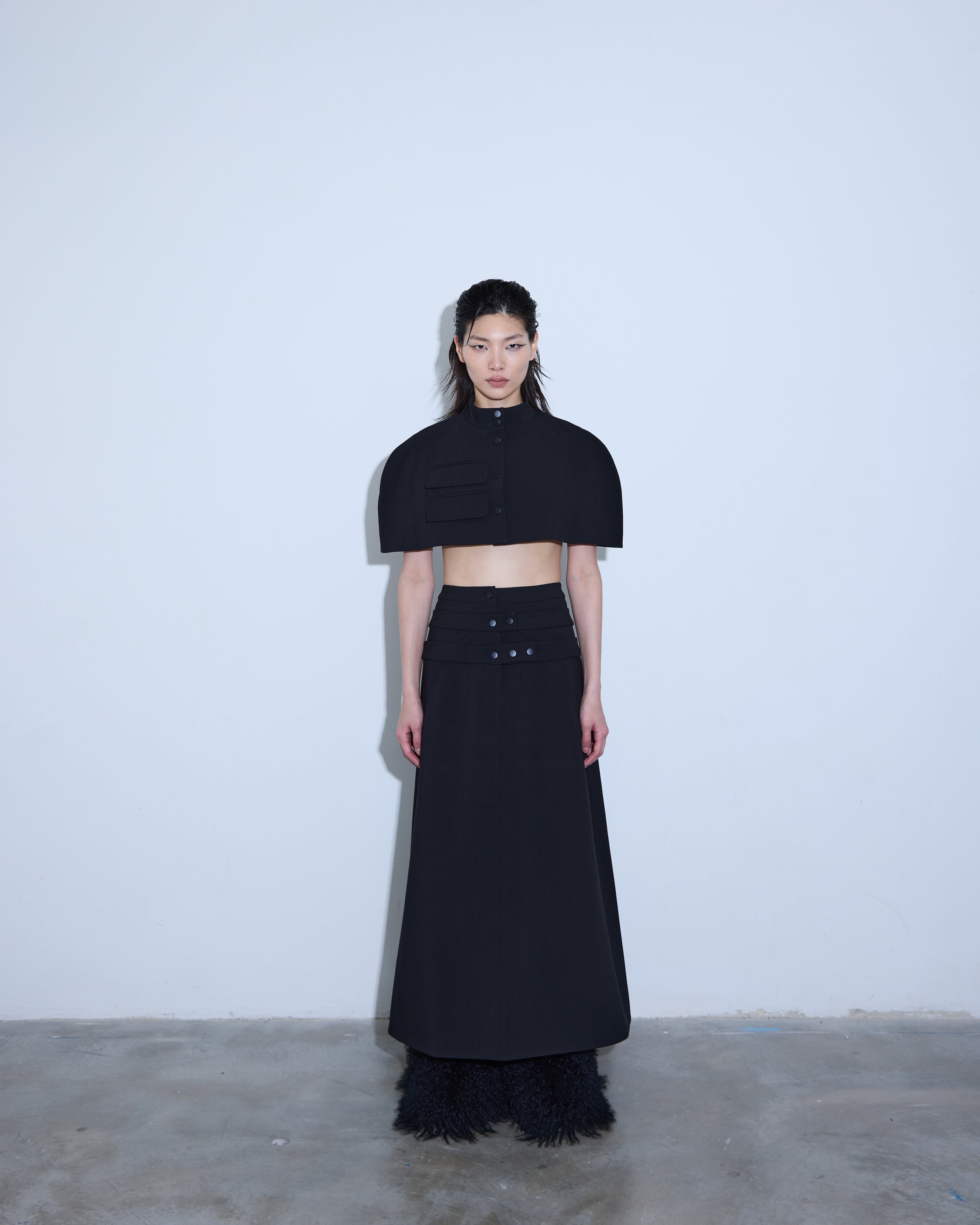 A-JANE Akkordi Triple Waistband Long Skirt