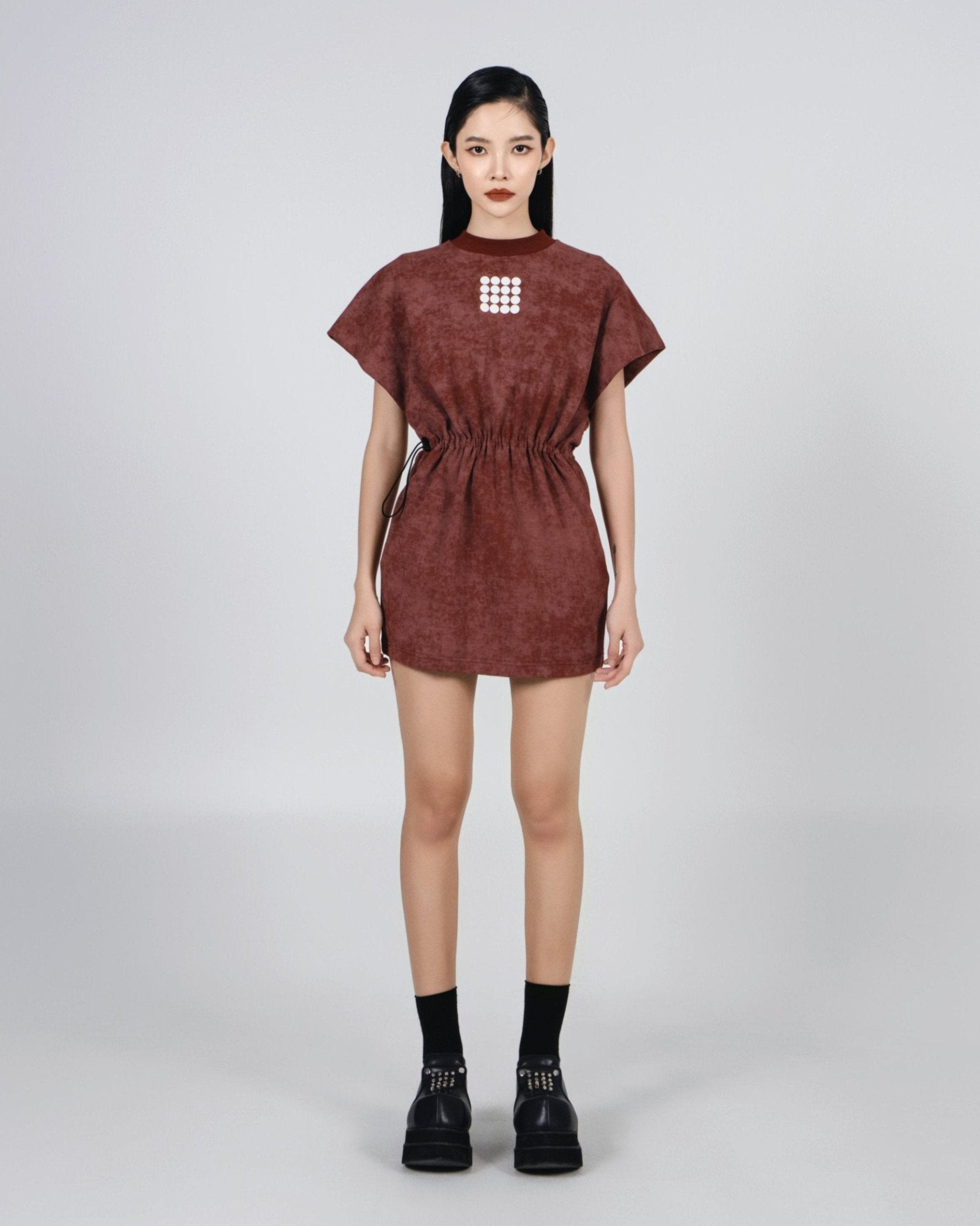 NOIZ N6DR3 Logo Drawstring Mini Dress