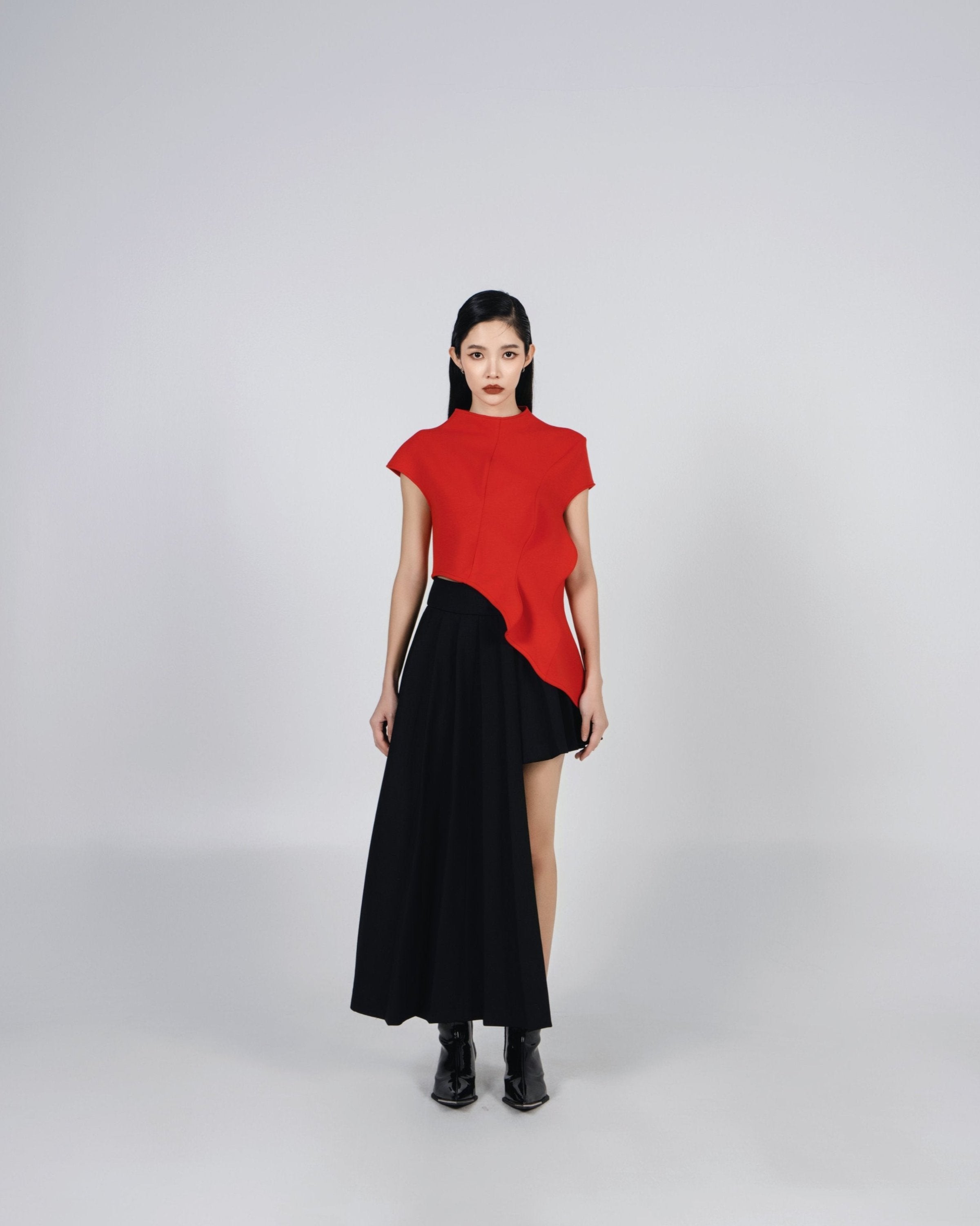 A-JANE SS25 Plasma 3D Asymmetrical Sleeveless Top