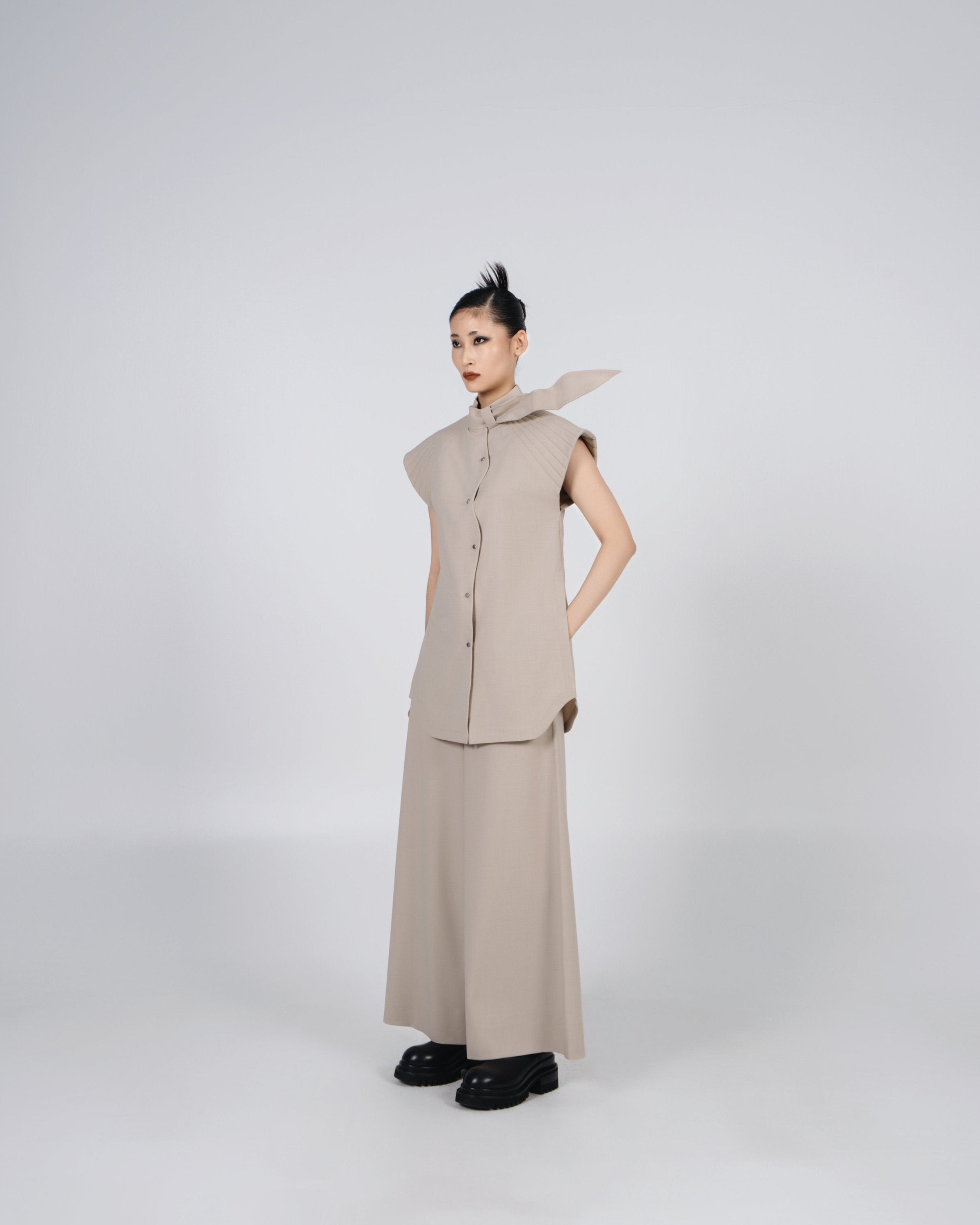 A-JANE Baroq Structured Wire Collar Shirt