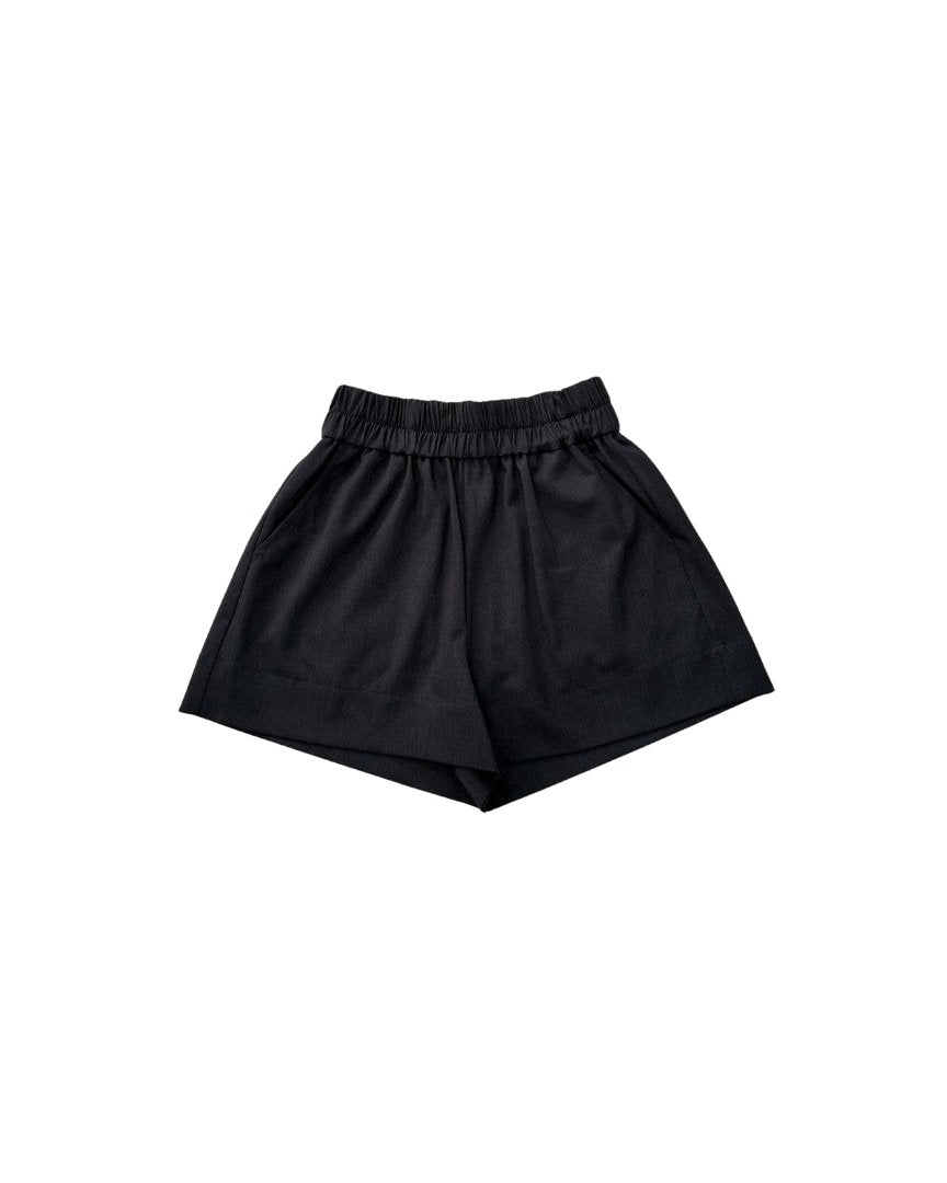 NOIZ N4SP2 High-Waisted Wide Shorts in Rayon Polyester