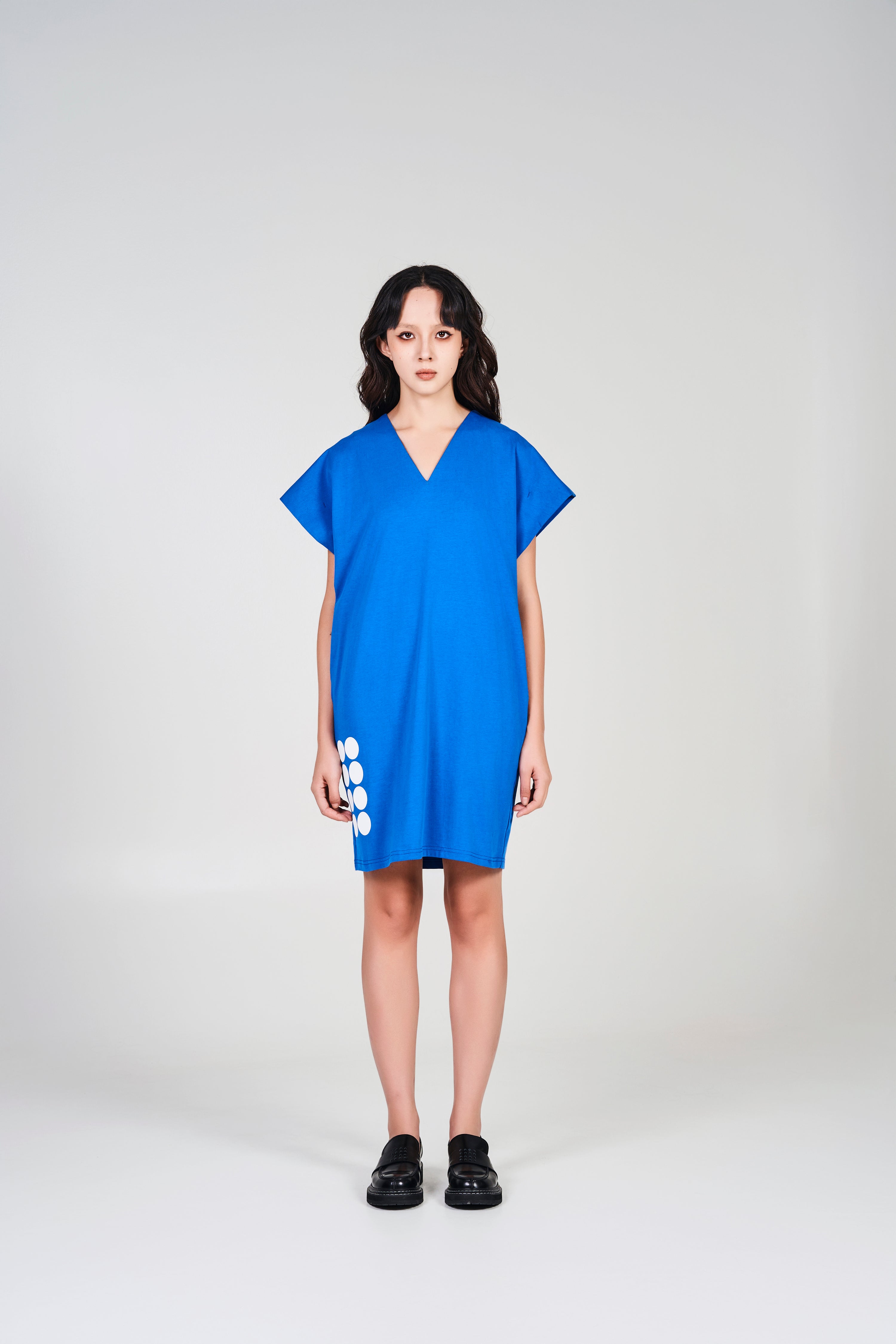 NOIZ N4DR1 Logo V-Neck T-Shirt Dress