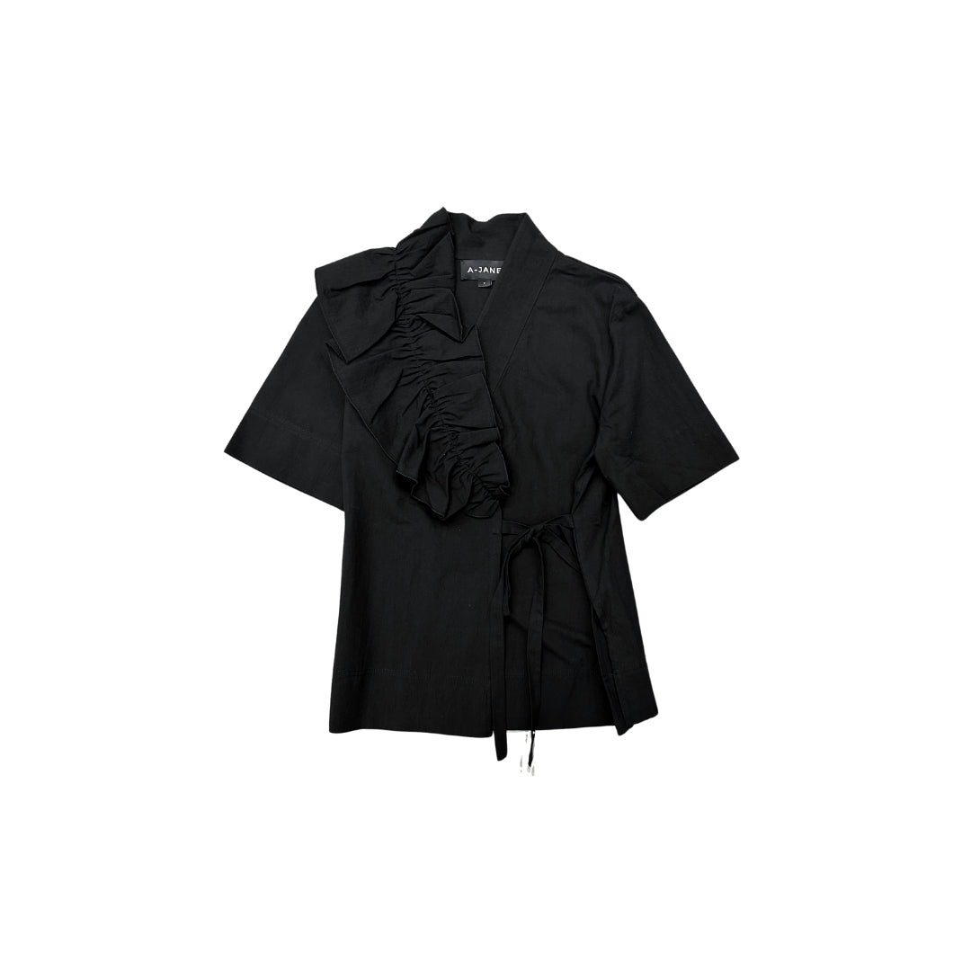 A-JANE RuRu Ruffle Oversized Wrap Top